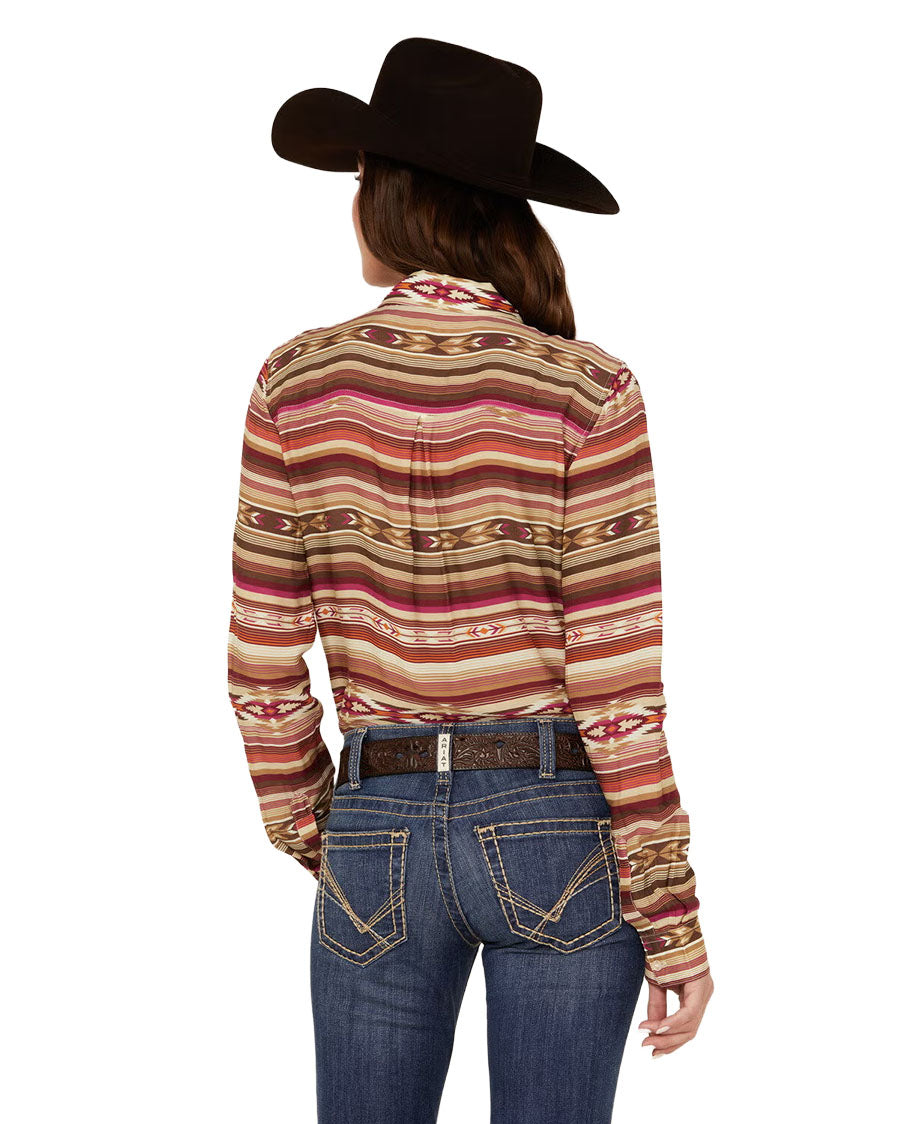 Women's Horizontal Aztec Western Shirt - 11-050-0590-2001 Mu - Xl   01060