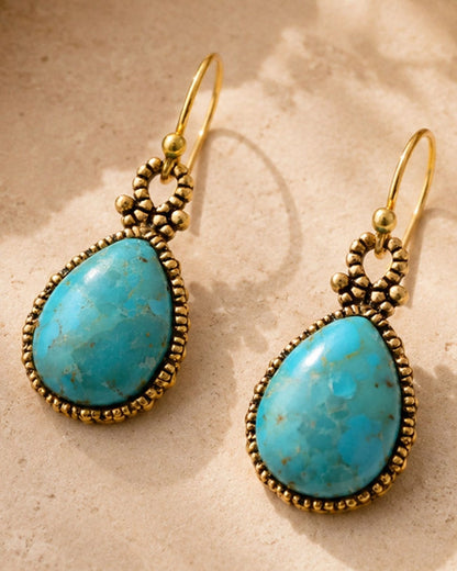 Women's Dreamy Drop Turquoise Earrings - Entre01T01B