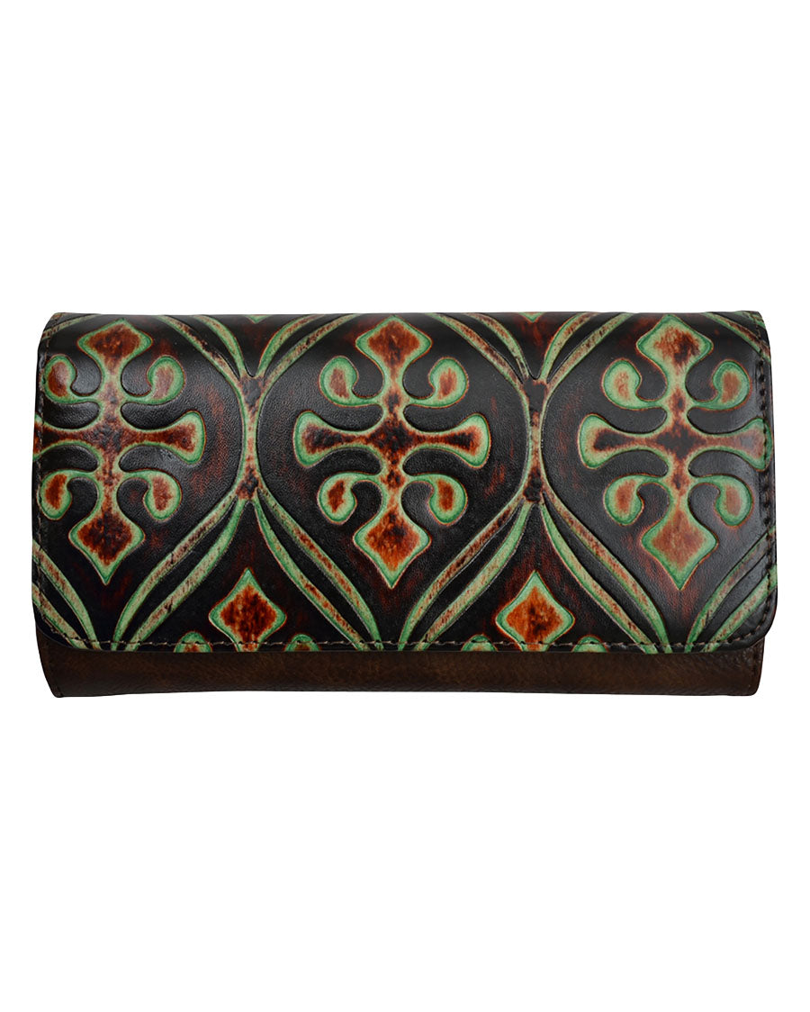 Women's Embossed Wallet Clutch - Dwc2014