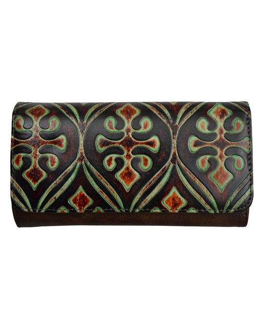 Women's Embossed Wallet Clutch - Dwc2014