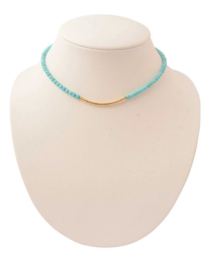 Women's Little Bit Round Blue Turquoise Necklace - Neck962Tmgb by Barse Jewelry from Skip’s Western Outfitters | BSJ-NECK962TMGB-ONE-SIZE