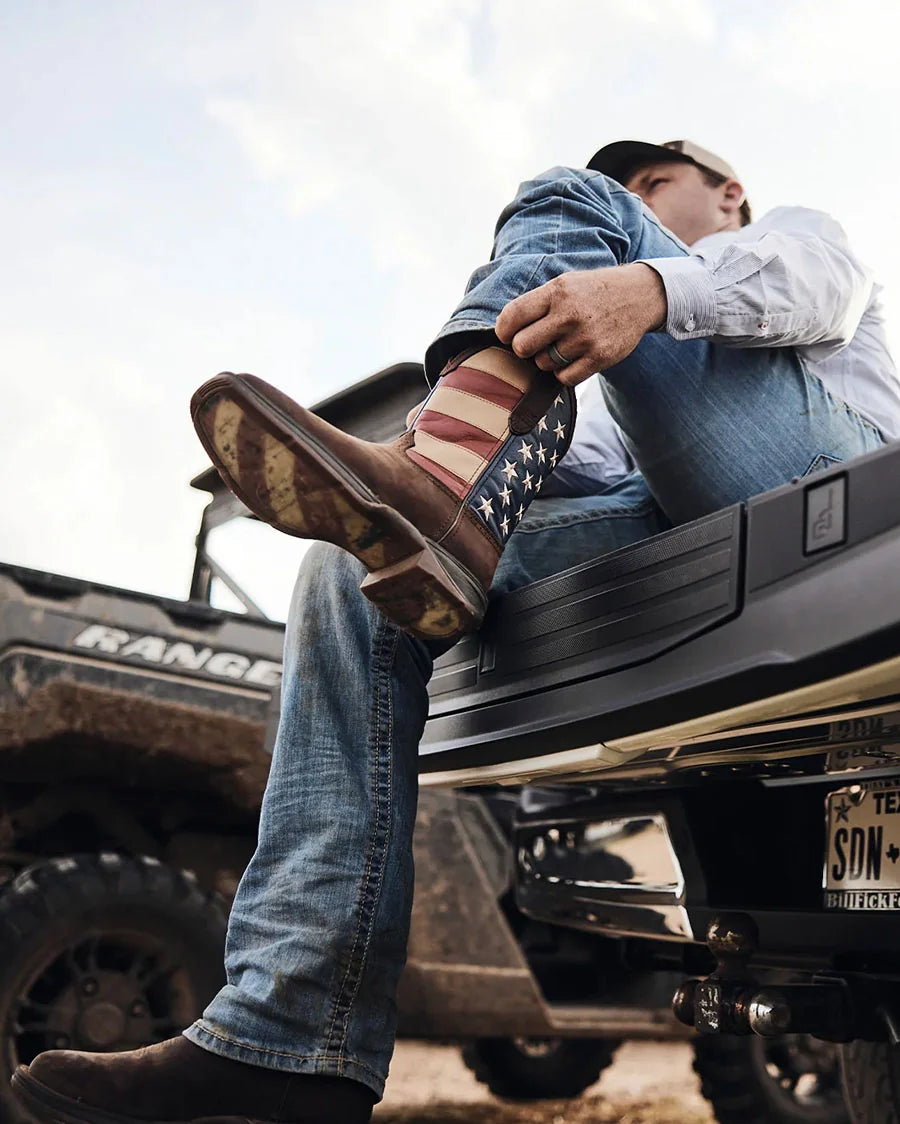 Men's Rebel Patriotic Pull-On Western Boots - DB5554