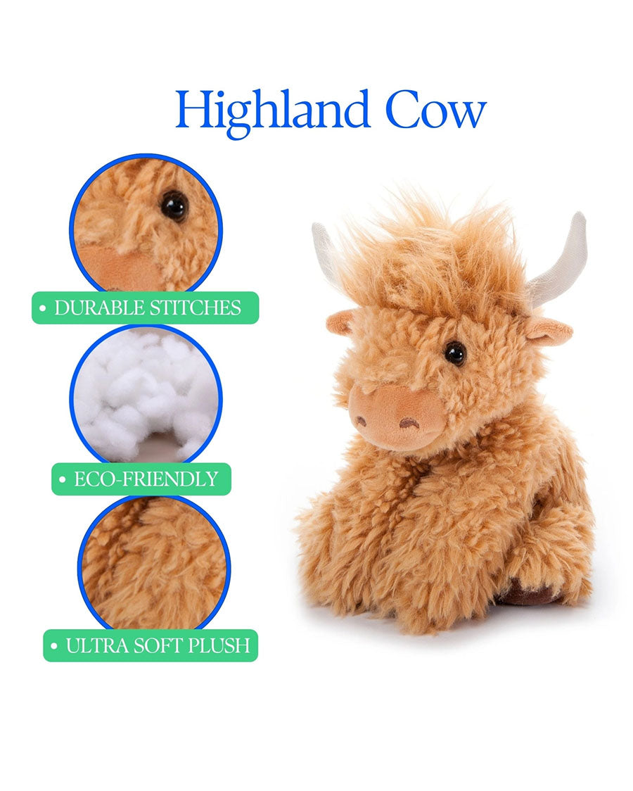 9" (18Cm) Highland Cow Blonde Farm/Barnyard Animal - 424003