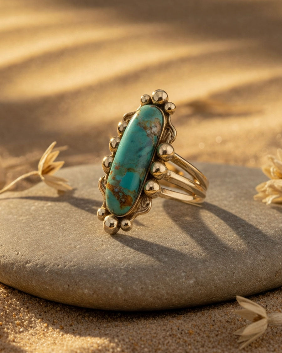 Women's Plateau Turquoise Ring - Plaur01T01