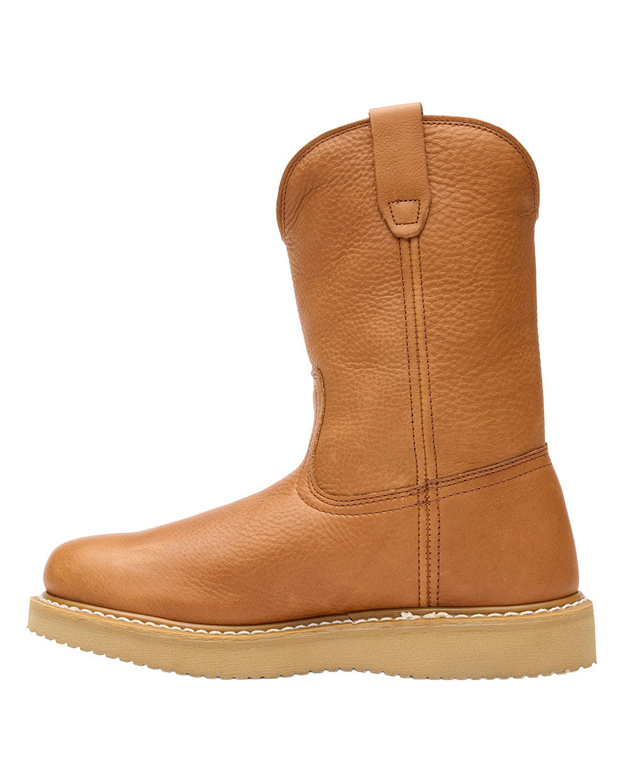Men's Wedge Steel Toe Pull On Work Boots - G5353