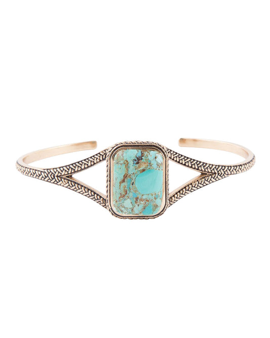 Women's Credence Genuine Turquoise Cuff Bracelet - Braib02T01B