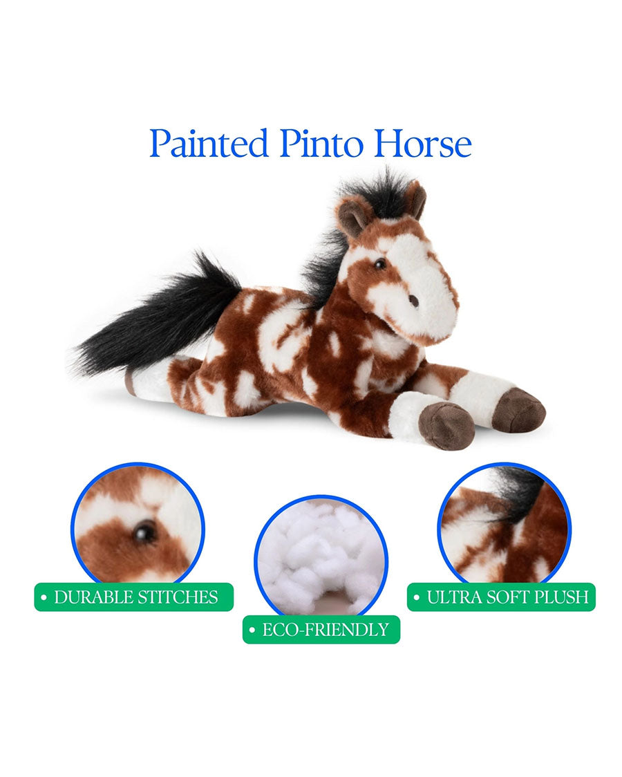 16" (39Cm) Pinto Horse Floppy Medium Farm/Barnyard Animal - 723051