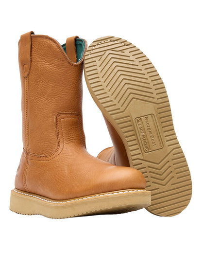 Men's Wedge Steel Toe Pull On Work Boots - G5353