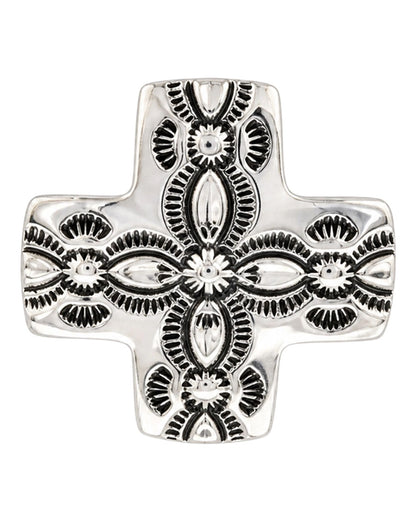 Women's 18K White Gold Plated Scarf Slide - Ss004Wg by West & Co. from Skip’s Western Outfitters | W&C-SS004WG-WHITE-GOLD