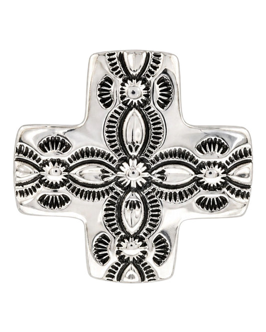 Women's 18K White Gold Plated Scarf Slide - Ss004Wg