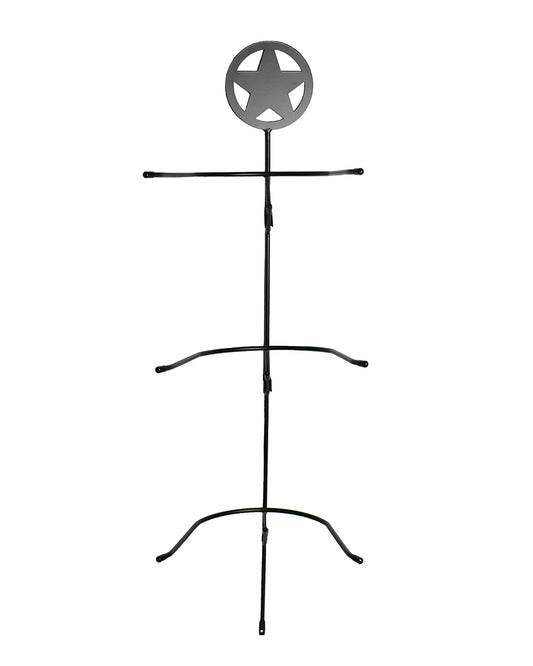 3-Tier Texas Star Wall Hat Rack by MFW from Skip’s Western Outfitters | MFW-01083-O/S-BLACK