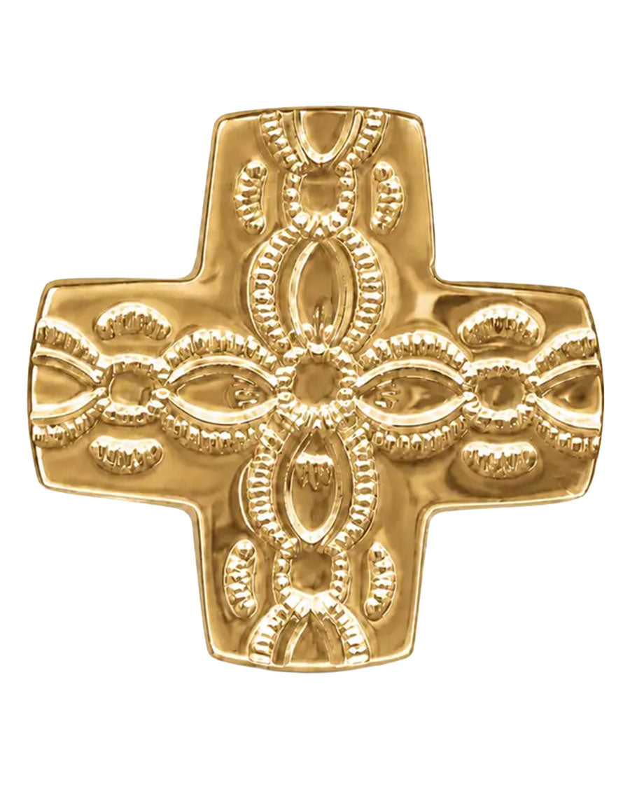 Women's 18K Gold Plated Cross Stamped Scarf Slide - Ss004G
