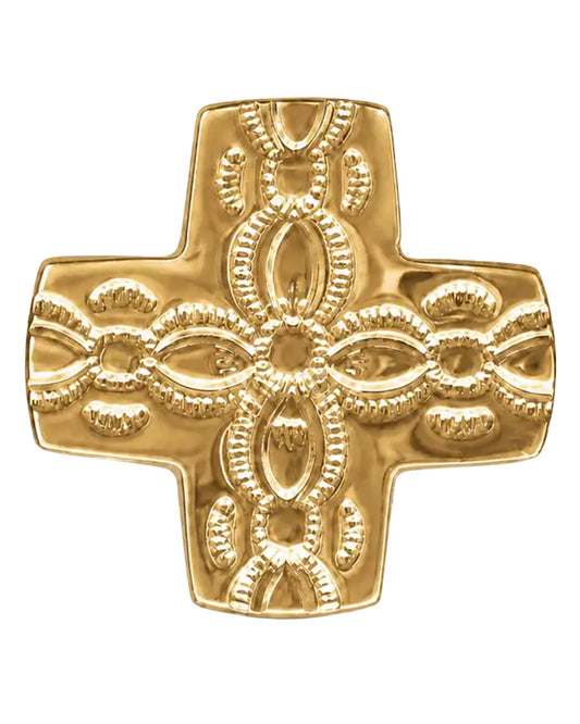 Women's 18K Gold Plated Cross Stamped Scarf Slide - Ss004G