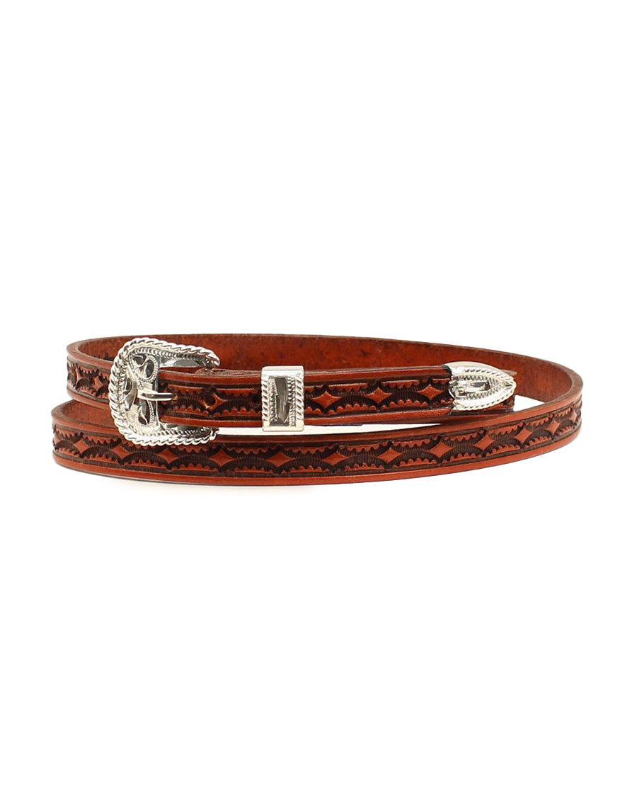 Men's Leather Tooled Hatband