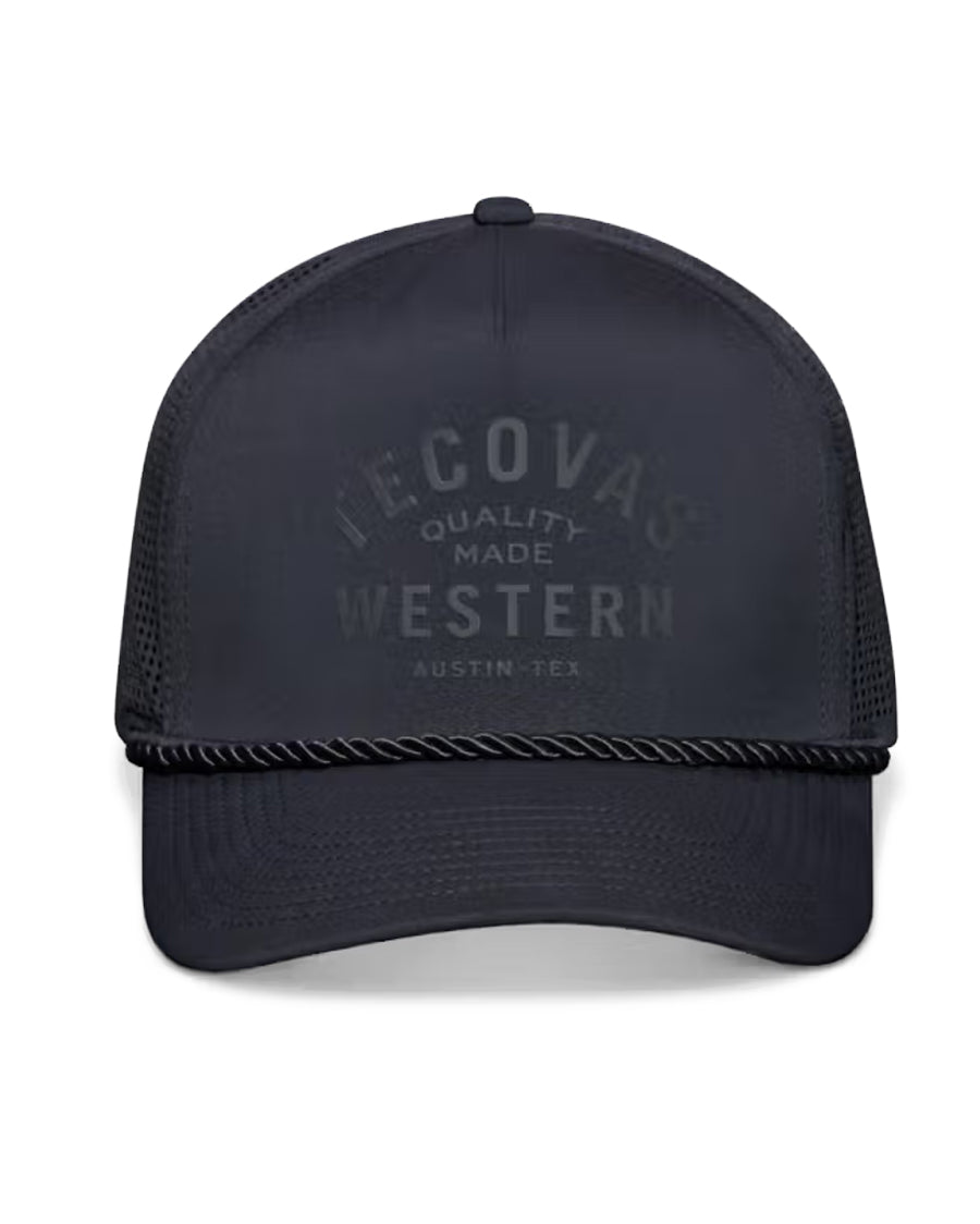Tecovas Western Goods Quality Made Performance Five-Panel Hat - 30410-BLK