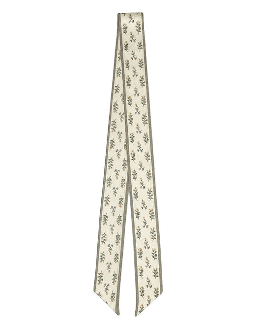 Women's Gingham & Wildflower Silk Twilly - Tw028