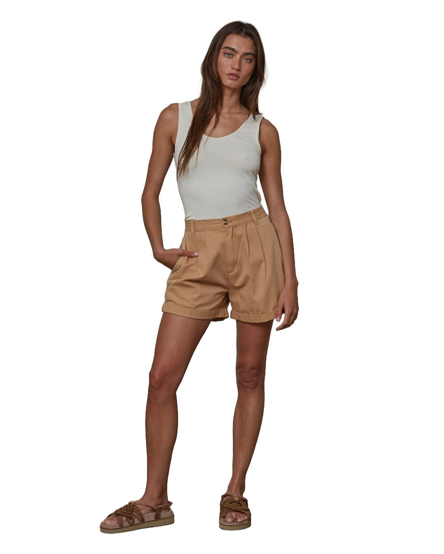 Women's Seamless Reverse U-V Neck Tank - S1006-1-Cream