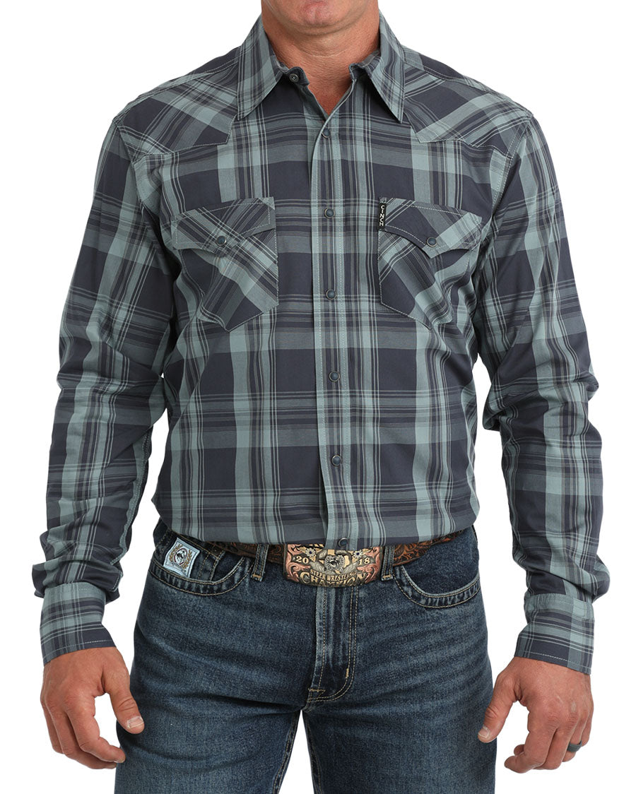Men's Long Sleeve Plaid Western Shirt - Mtw1303110