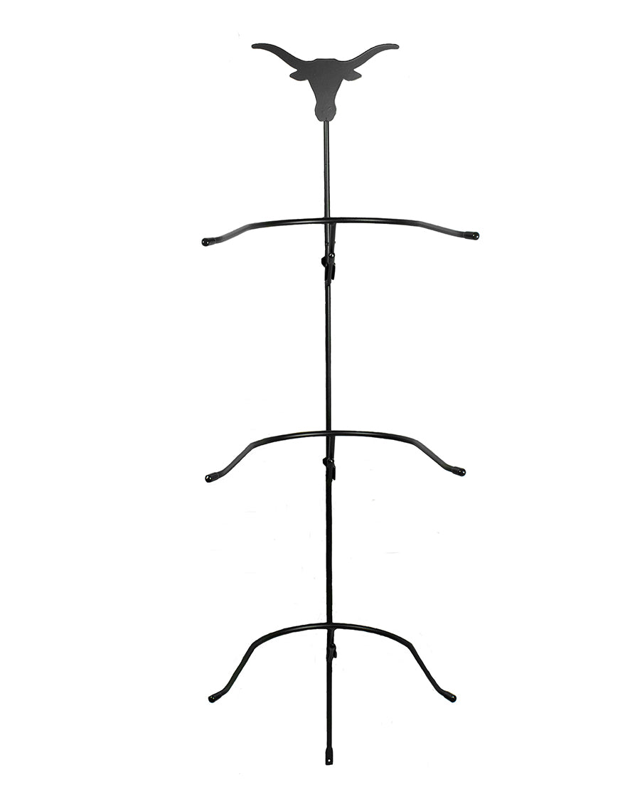 3-Tier Longhorn Wall Hat Rack
