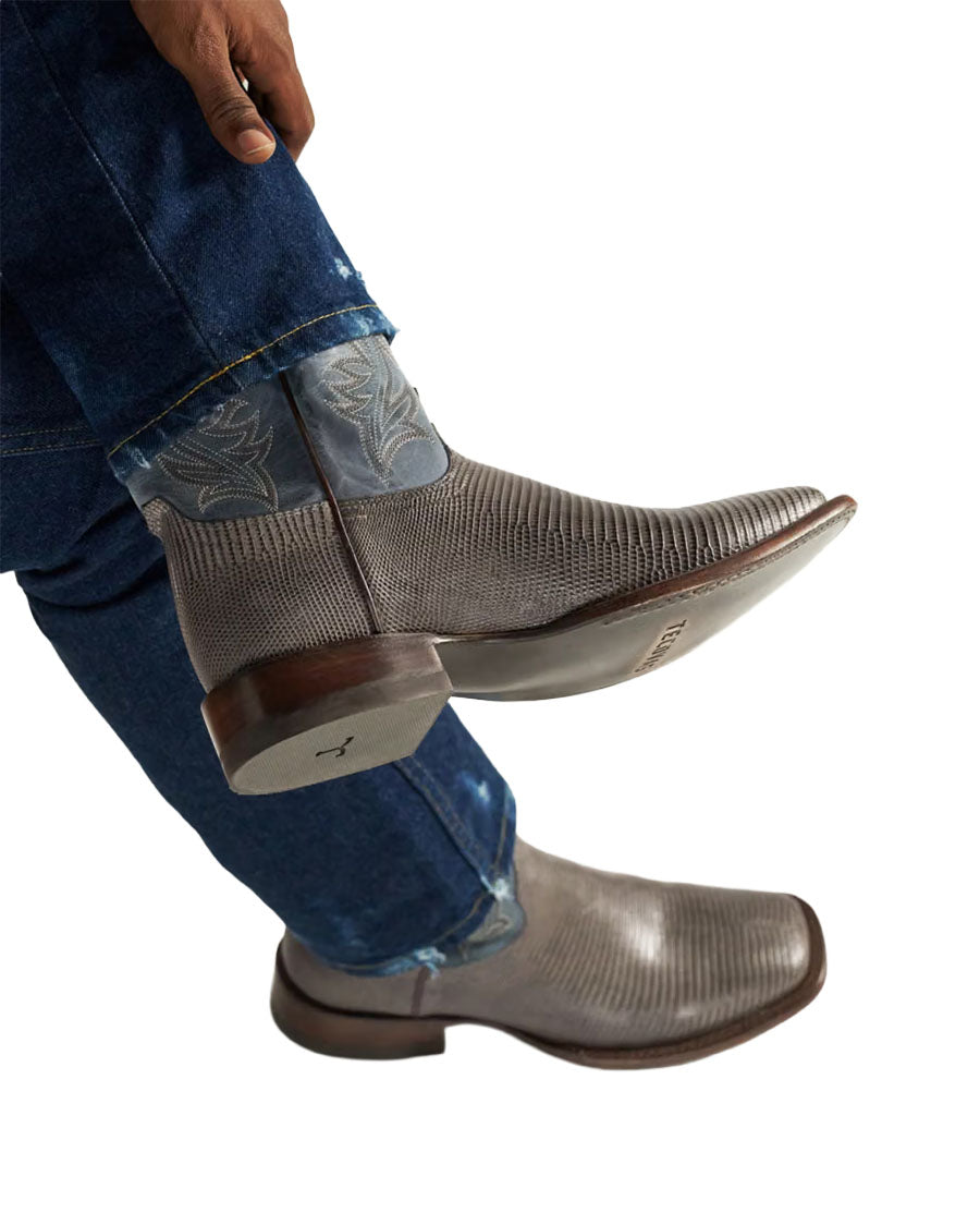 Men's The Doc Canyon Gunmetal Lizard Western Boots - 11224-Gnm