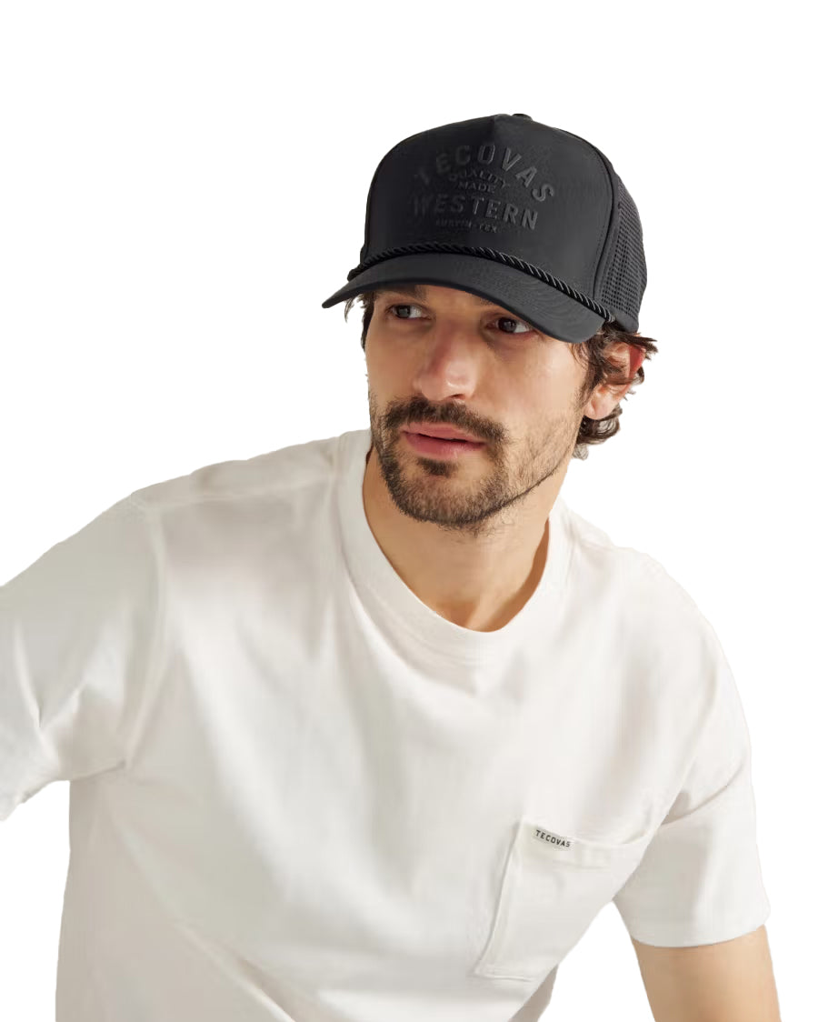 Tecovas Western Goods Quality Made Performance Five-Panel Hat - 30410-BLK