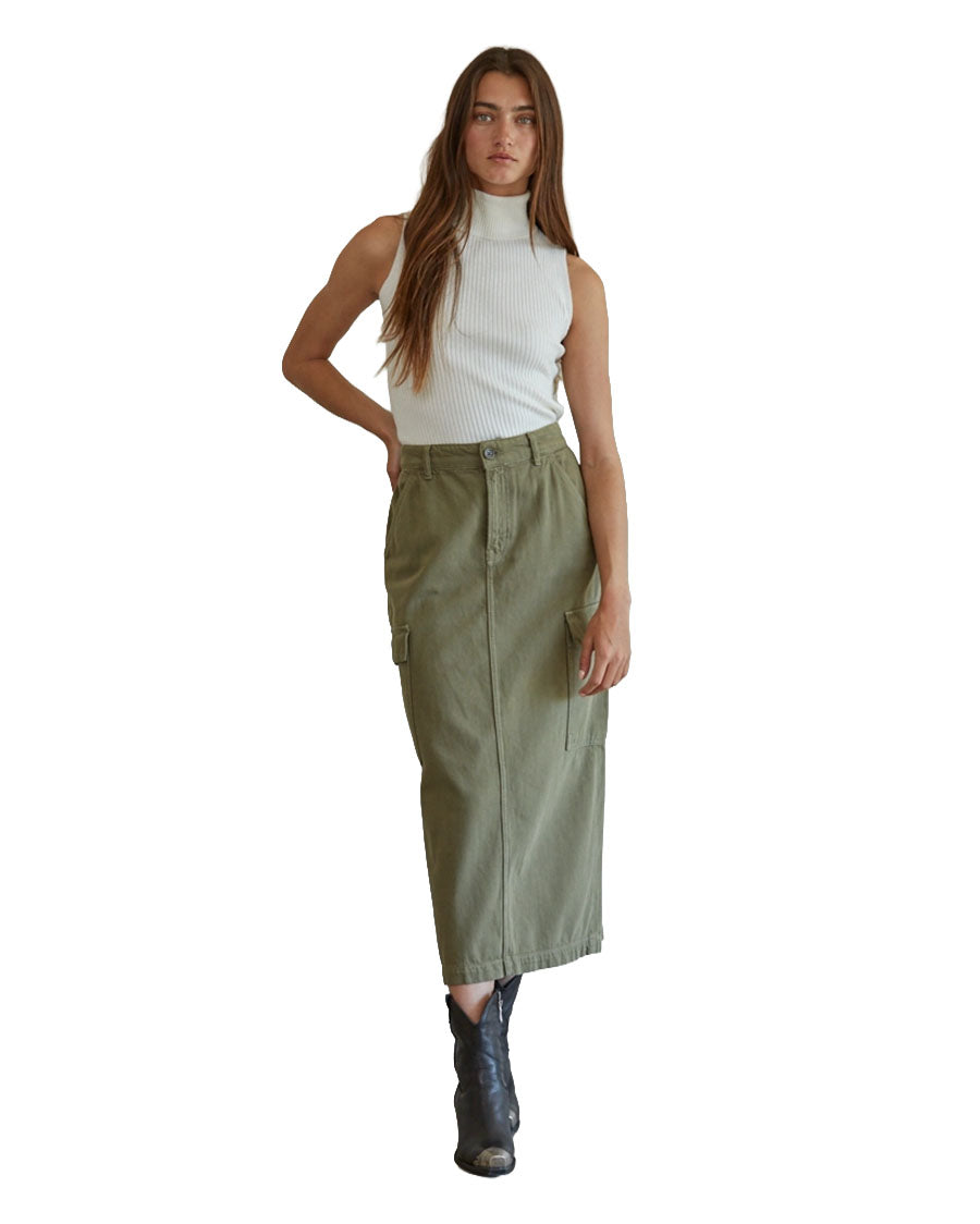 Women's Knit Turtleneck Sleeveless Pullover Top - W1574-Off-White