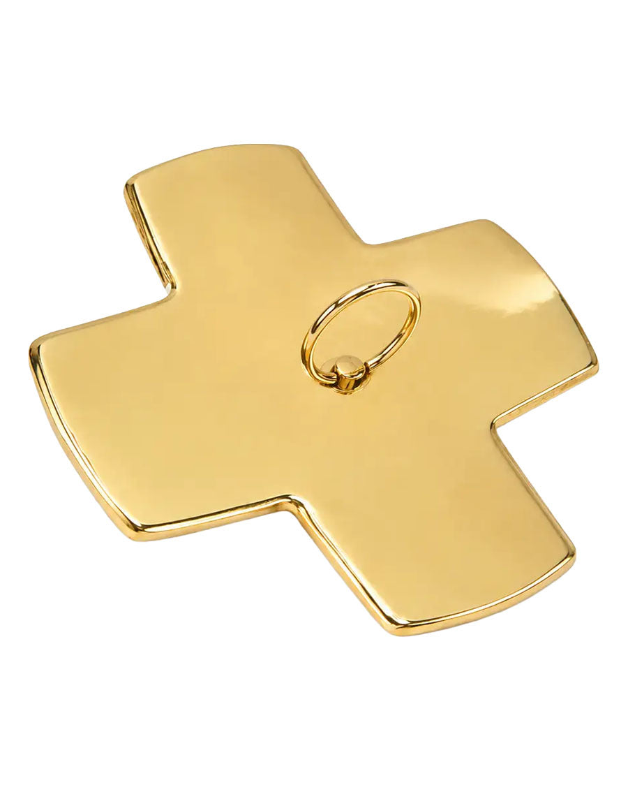 Women's 18K Gold Plated Cross Stamped Scarf Slide - Ss004G