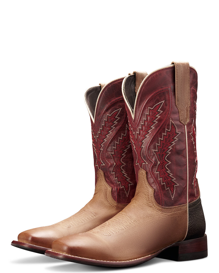 Men's The Doc In Oat & Red Goat Western Boots - 10031-Oar