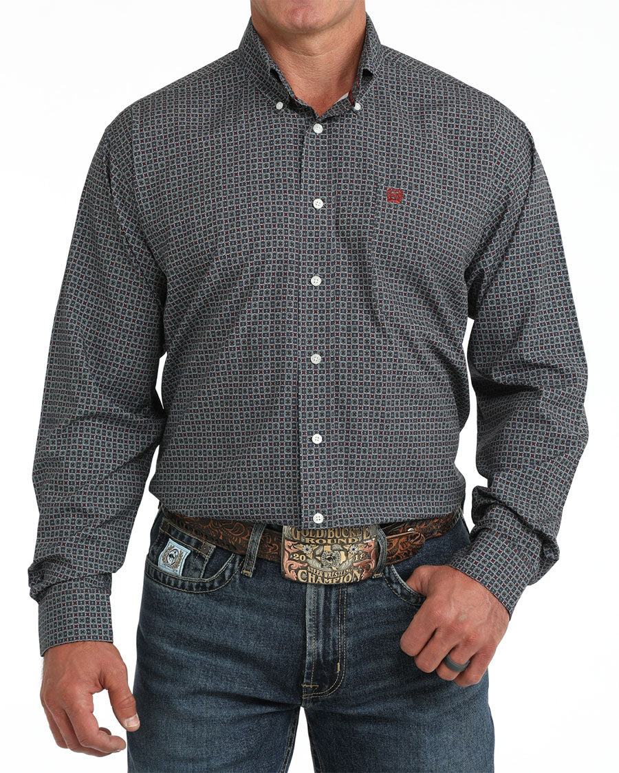 Men's Long Sleeve Print Arenaflex Shirt - Mtw1106137