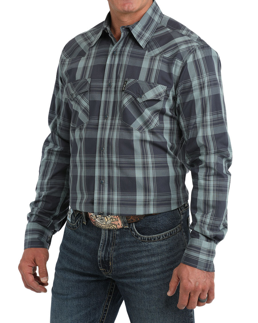 Men's Long Sleeve Plaid Western Shirt - Mtw1303110