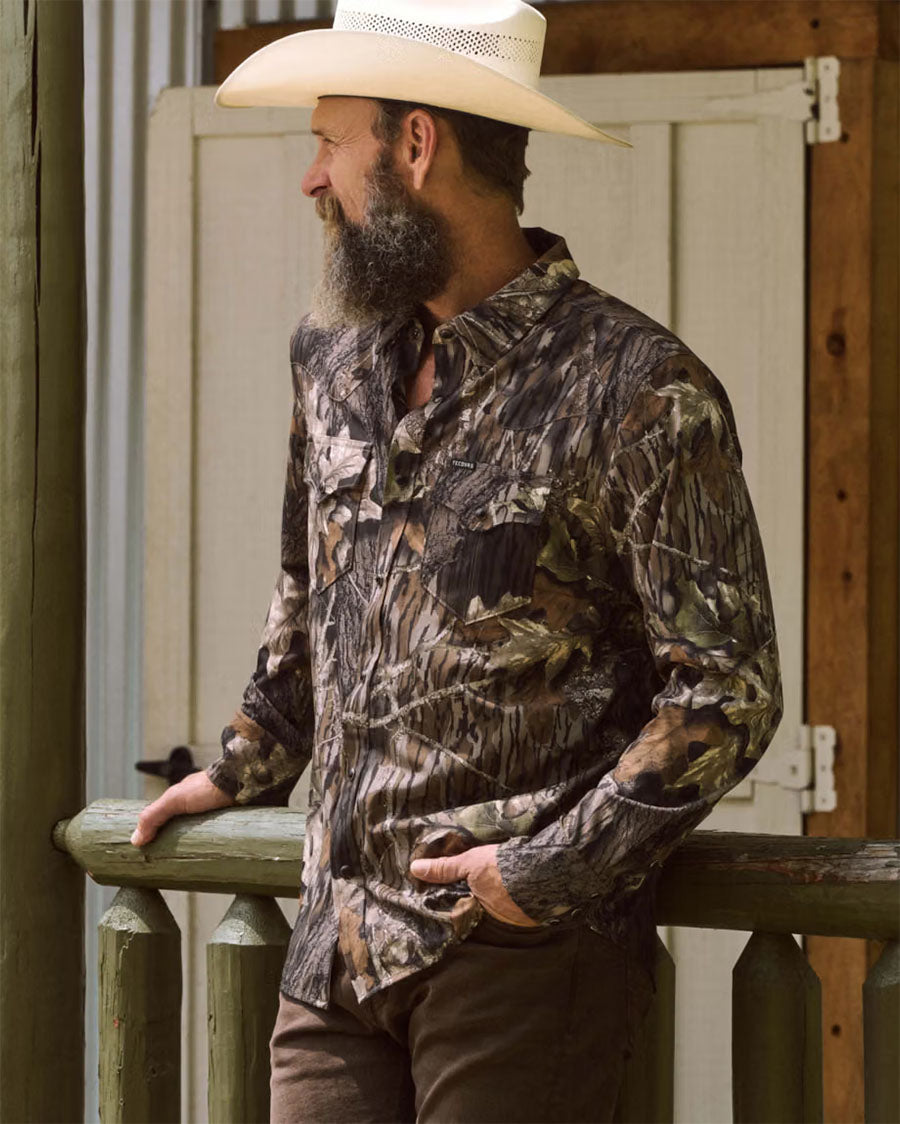 Tecovas Men's Tecovas X Mossy Oak Performance Western Shirt - 61104-Mbu