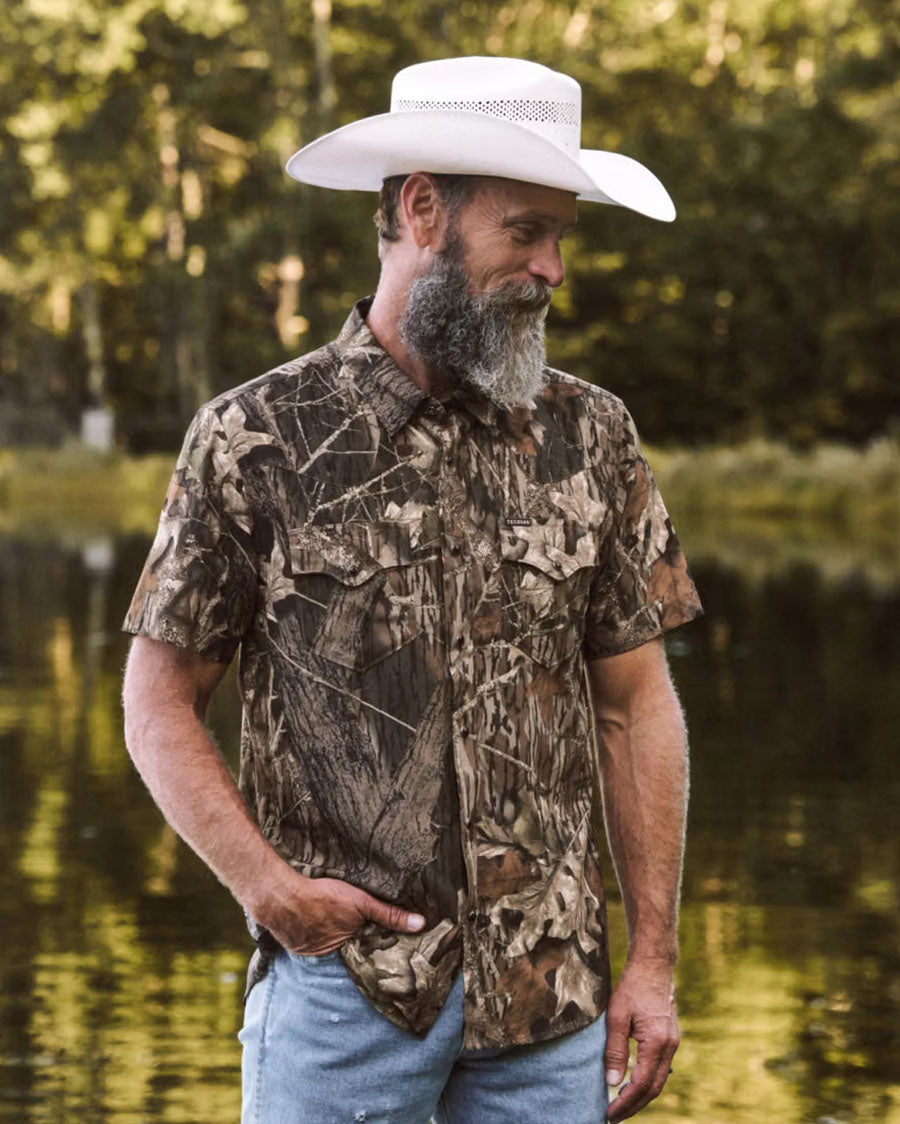 Men's Tecovas X Mossy Oak Performance Western Shirt - 61103-Mbu