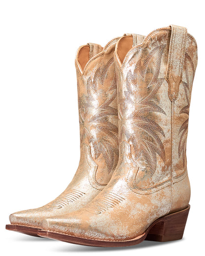 Tecovas Women's The Sadie In Platino Cowhide Metallic Western Boots - 21126-Pla