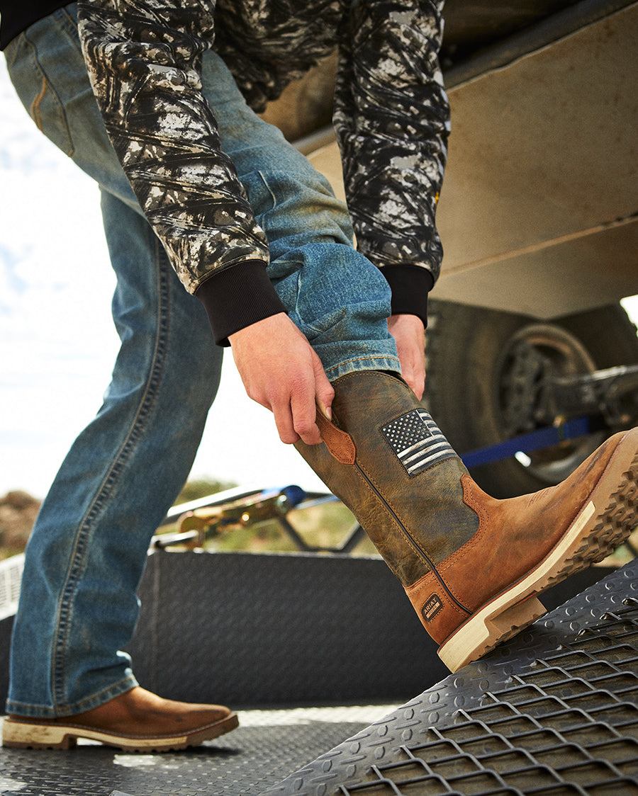 Men's Activator Patriot Wide Square Toe Work Boots - 10079675