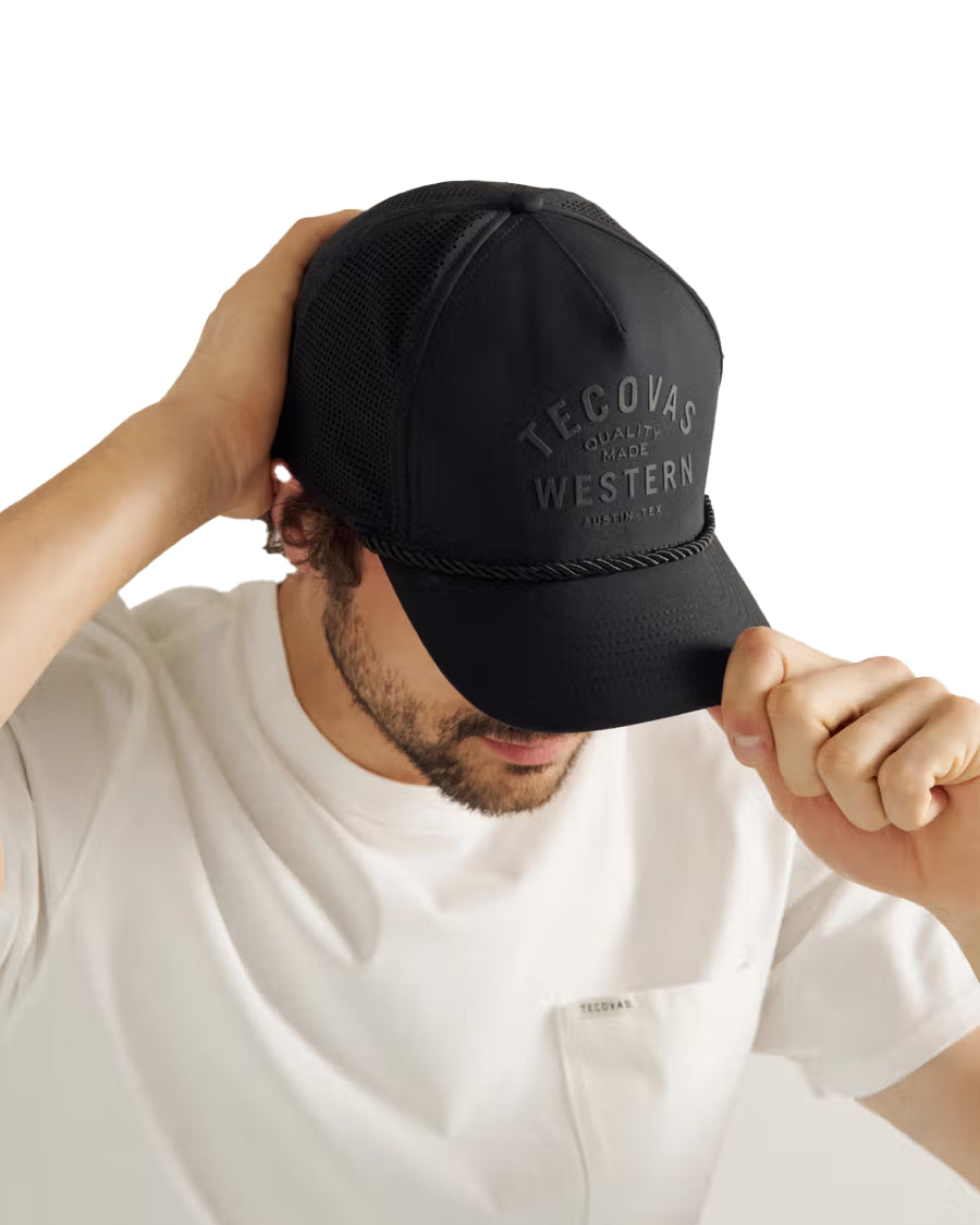 Tecovas Western Goods Quality Made Performance Five-Panel Hat - 30410-BLK