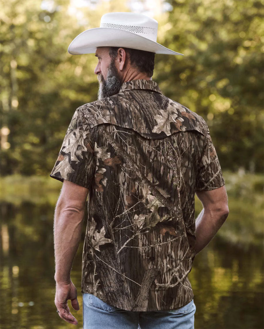 Men's Tecovas X Mossy Oak Performance Western Shirt - 61103-Mbu