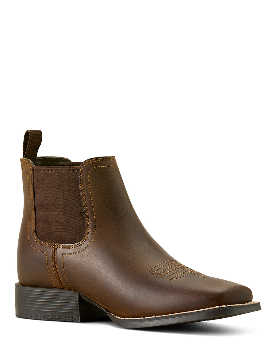 Youth Booker Chelsea Wide Square Toe Western Boots - 10063824