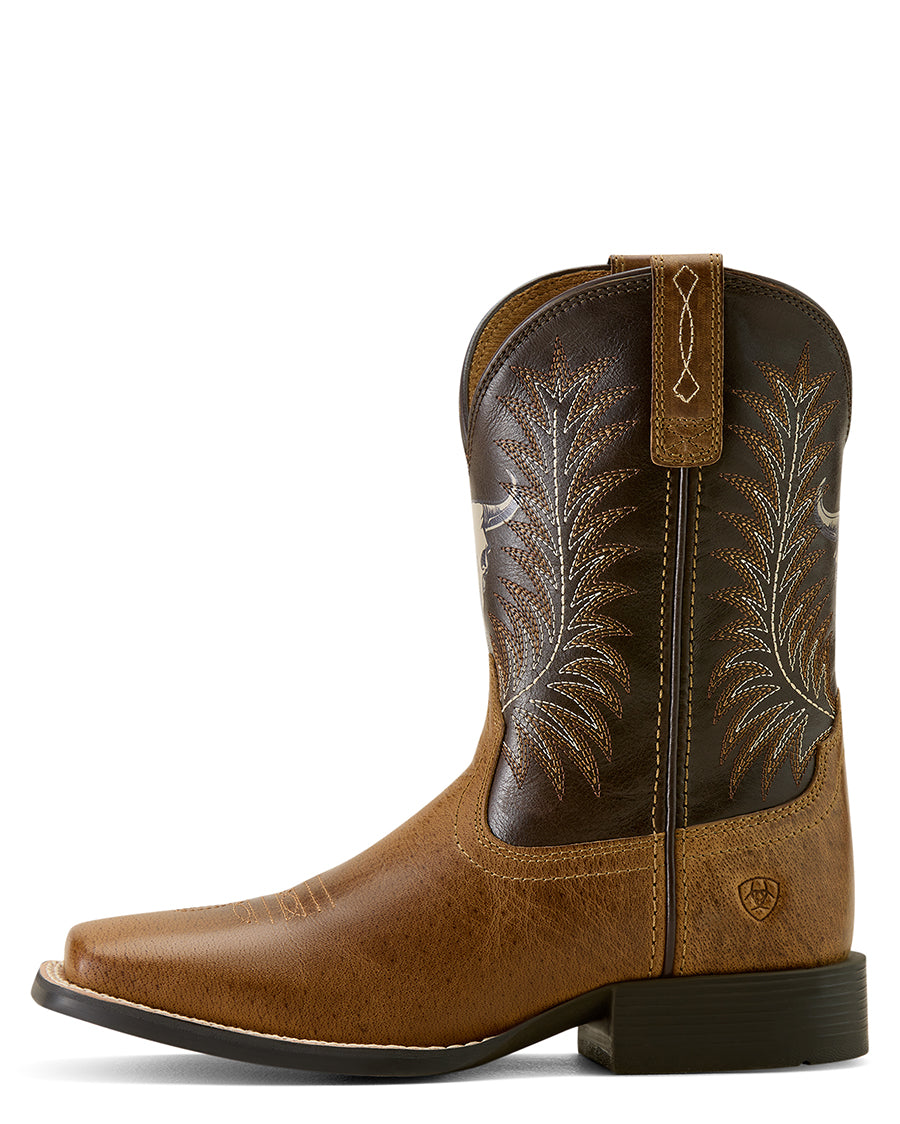 Youth Stampede Wide Square Toe Western Boots - 10063827