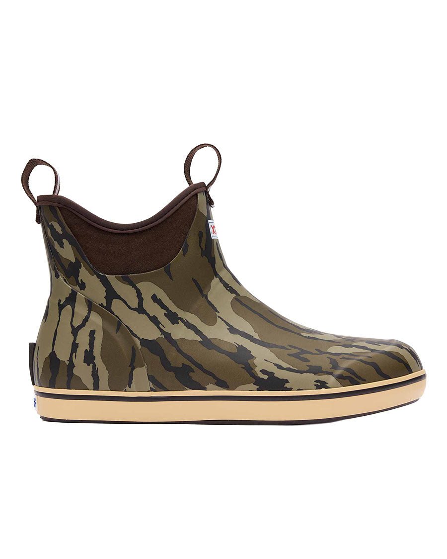 Men's 6" Mossy Oak Bottomland Ankle Deck Boots - XMABMOB