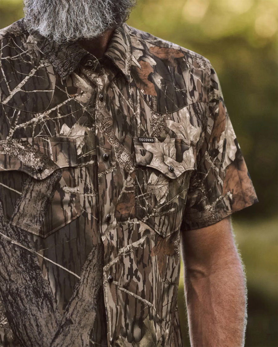 Men's Tecovas X Mossy Oak Performance Western Shirt - 61103-Mbu