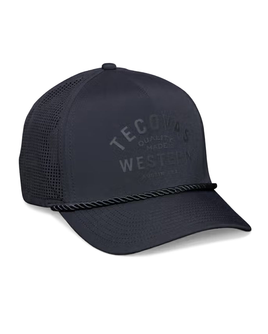 Western Goods Quality Made Performance Five-Panel Hat - 30410-BLK by Tecovas from Skip’s Western Outfitters | TEC-30410-BLK-OS-BLACK
