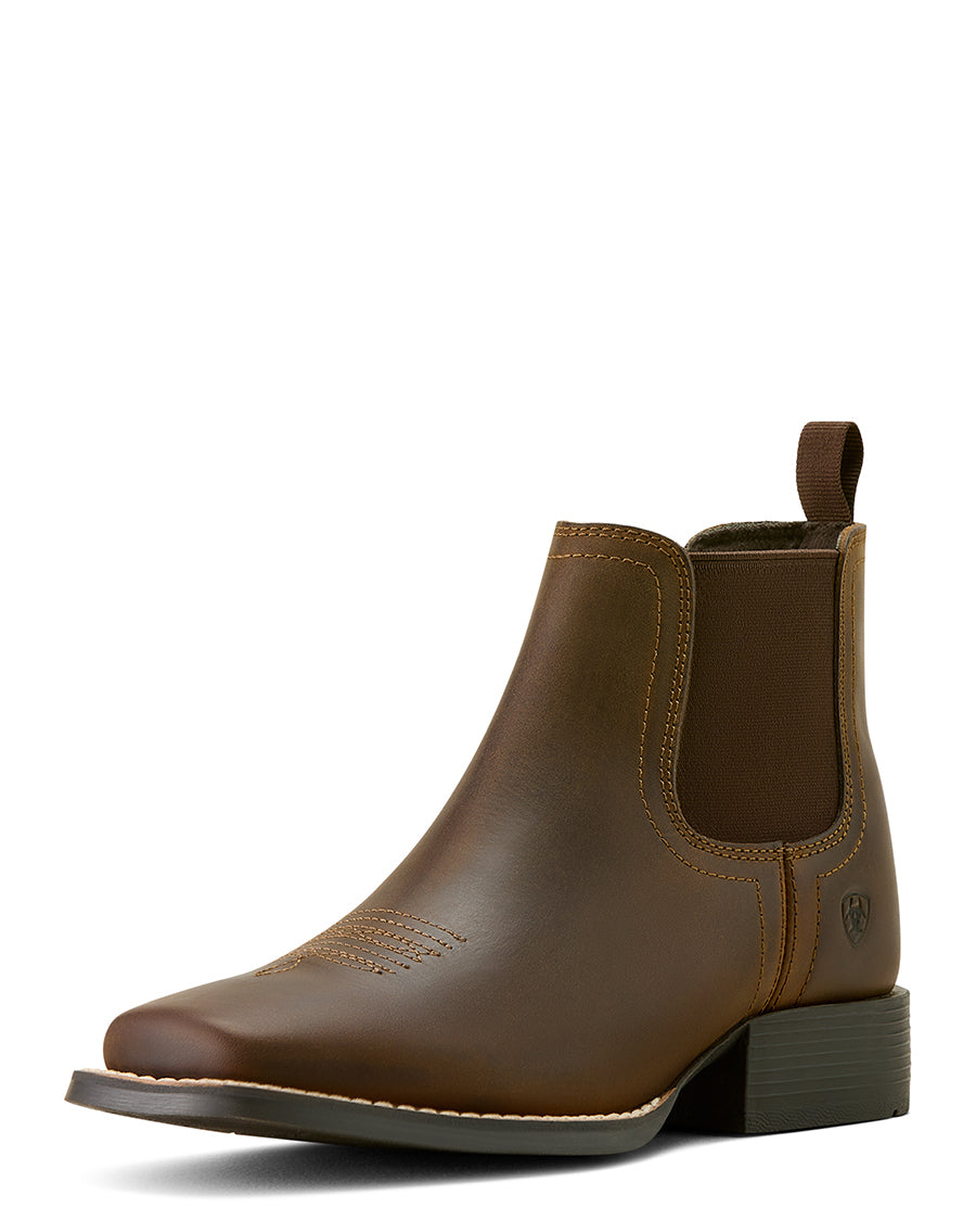 Youth Booker Chelsea Wide Square Toe Western Boots - 10063824