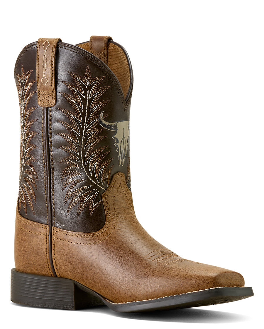 Youth Stampede Wide Square Toe Western Boots - 10063827
