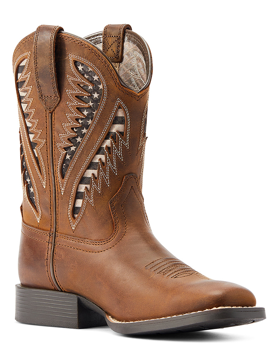 Youth Quickdraw Venttek Wide Square Toe Western Boots - 10044485