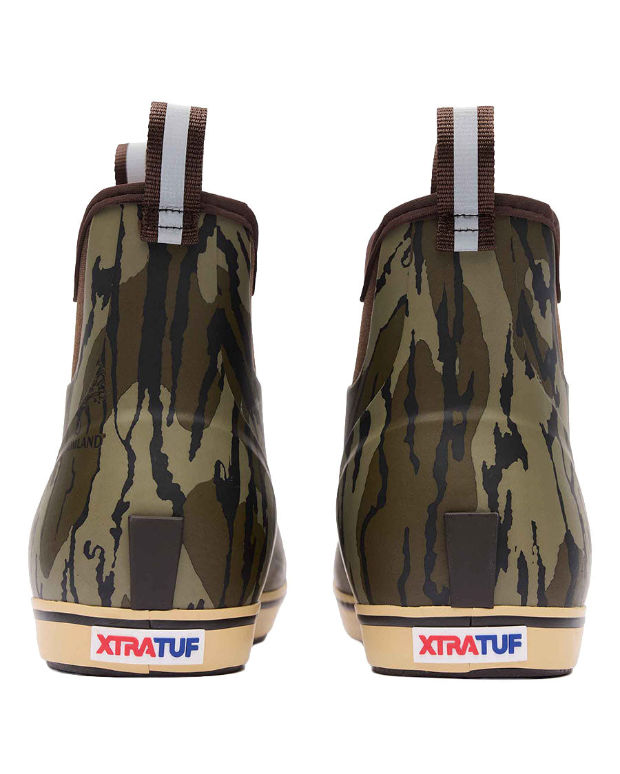 Men's 6" Mossy Oak Bottomland Ankle Deck Boots - XMABMOB