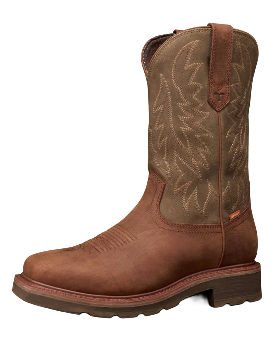 Men's LongHaul Waterproof Square Soft Toe Work Boots - Rust Cowhide - 11034-Rst