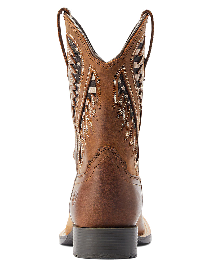 Youth Quickdraw Venttek Wide Square Toe Western Boots - 10044485