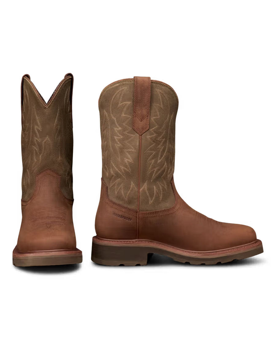 Men's LongHaul Waterproof Round Composite Toe Work Boots - Tobacco Cowhide - 10111-Tbc