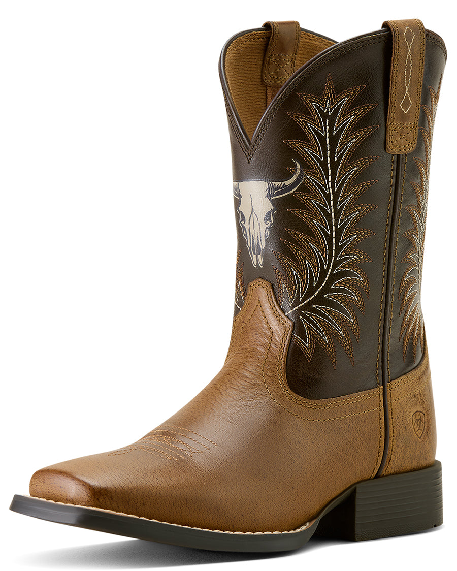 Youth Stampede Wide Square Toe Western Boots - 10063827