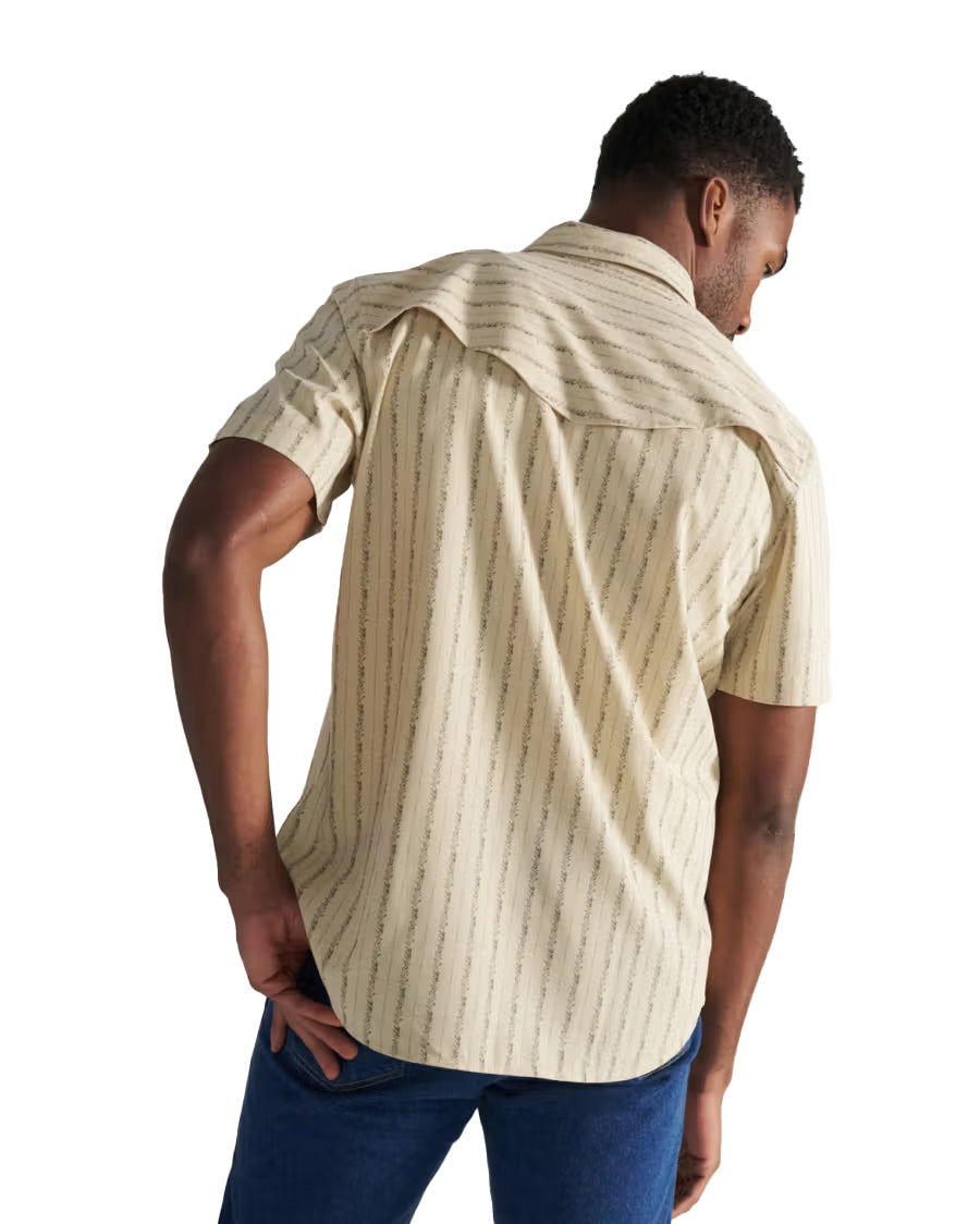 Men's Performance Western Pearl Snap Ss Sandstone - 40364-Snm